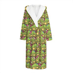 Cute Zombie Pattern Print Hooded Bathrobe