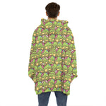Cute Zombie Pattern Print Hoodie Blanket
