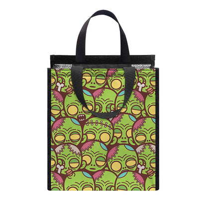 Cute Zombie Pattern Print Insulated Lunch Tote