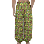 Cute Zombie Pattern Print Lantern Pants