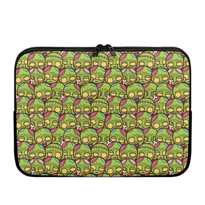 Cute Zombie Pattern Print Laptop Sleeve