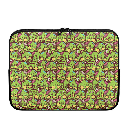 Cute Zombie Pattern Print Laptop Sleeve