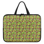 Cute Zombie Pattern Print Laptop Sleeve With Handle