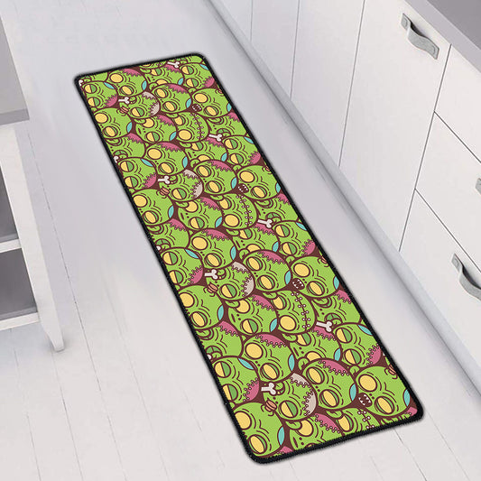 Cute Zombie Pattern Print Long Kitchen Mat