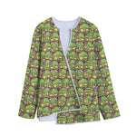 Cute Zombie Pattern Print Long Sleeve Short Coat
