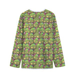 Cute Zombie Pattern Print Long Sleeve Short Coat