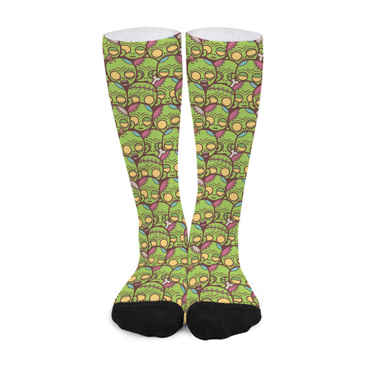 Cute Zombie Pattern Print Long Socks