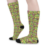 Cute Zombie Pattern Print Long Socks