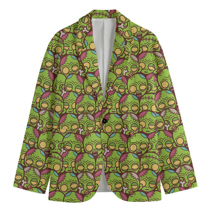 Cute Zombie Pattern Print Men's Blazer