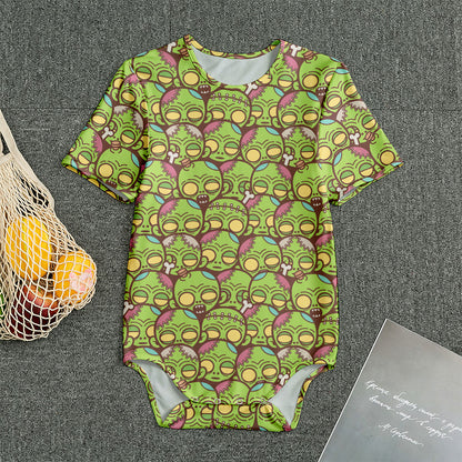 Cute Zombie Pattern Print Men's Bodysuit