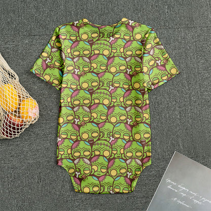 Cute Zombie Pattern Print Men's Bodysuit