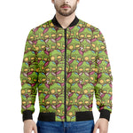 Cute Zombie Pattern Print Men's Bomber Jacket