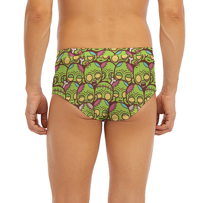 Cute Zombie Pattern Print Men's Briefs