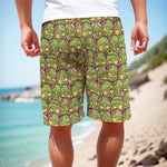 Cute Zombie Pattern Print Men's Cargo Shorts