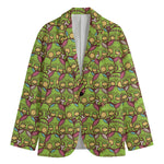 Cute Zombie Pattern Print Men's Cotton Blazer