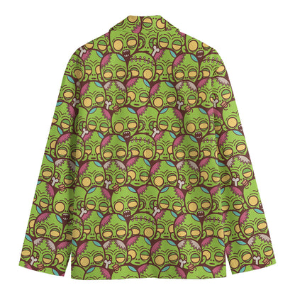 Cute Zombie Pattern Print Men's Cotton Blazer