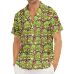 Cute Zombie Pattern Print Men's Deep V-Neck Shirt