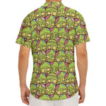 Cute Zombie Pattern Print Men's Deep V-Neck Shirt