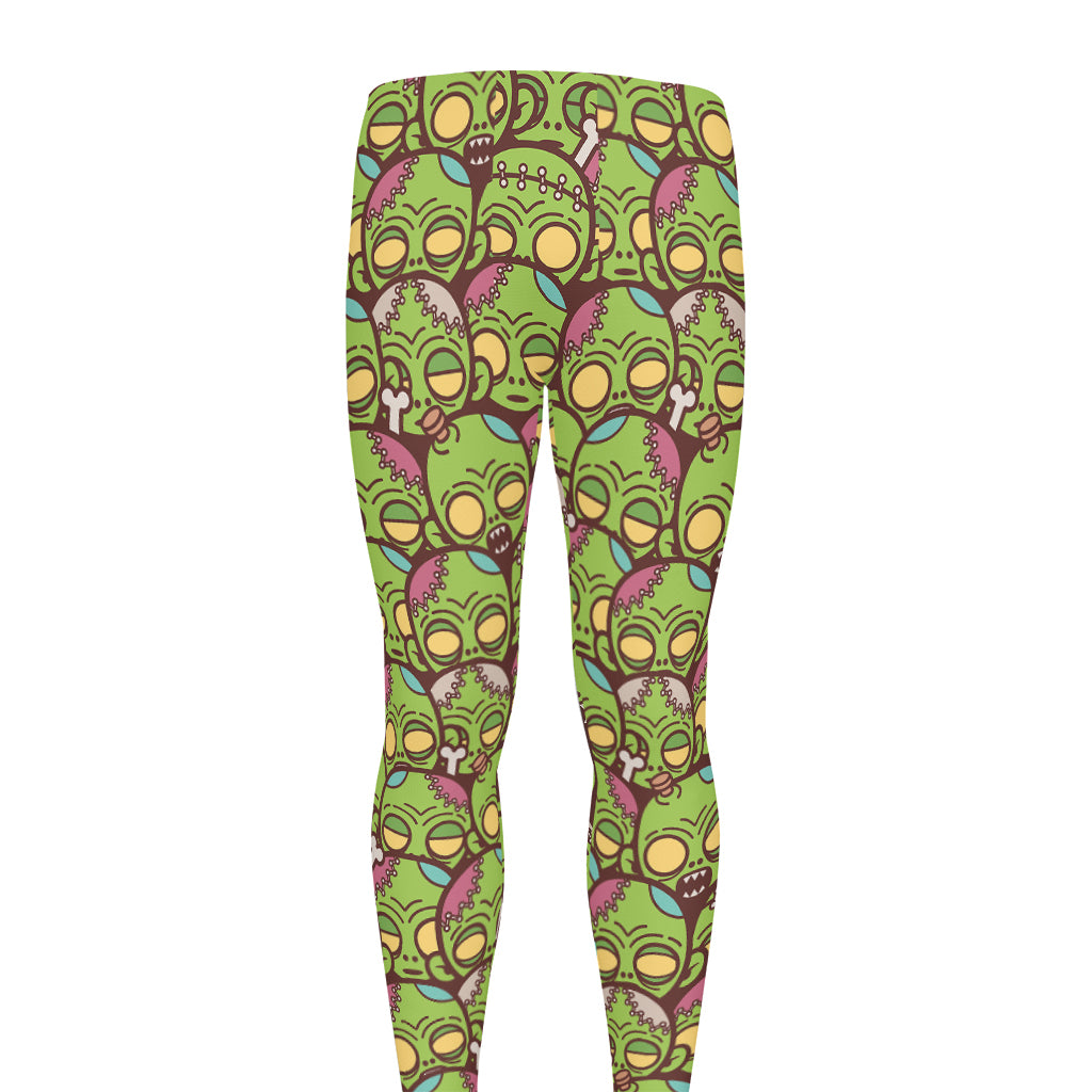 Cute Zombie Pattern Print Men's leggings
