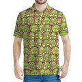 Cute Zombie Pattern Print Men's Polo Shirt