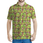 Cute Zombie Pattern Print Men's Polo Shirt