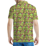Cute Zombie Pattern Print Men's Polo Shirt