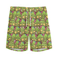 Cute Zombie Pattern Print Men's Athletic Shorts