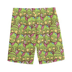 Cute Zombie Pattern Print Men's Sports Shorts
