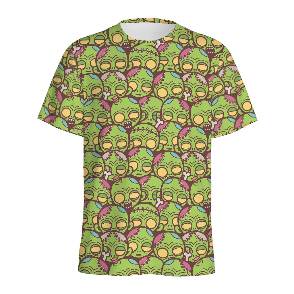 Cute Zombie Pattern Print Men's Sports T-Shirt