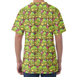 Cute Zombie Pattern Print Men's Velvet T-Shirt
