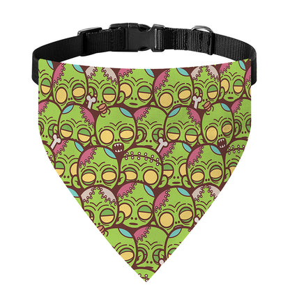 Cute Zombie Pattern Print Over The Collar Dog Bandana