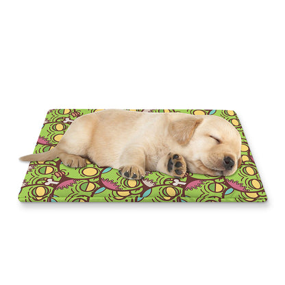 Cute Zombie Pattern Print Pet Cooling Mat Cover
