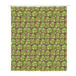 Cute Zombie Pattern Print Polyester Shower Curtain