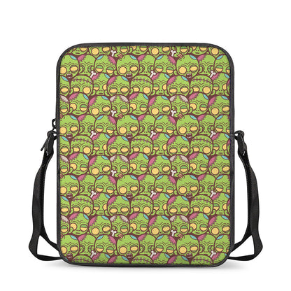 Cute Zombie Pattern Print Rectangular Crossbody Bag