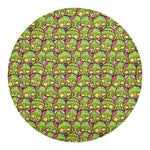 Cute Zombie Pattern Print Round Blanket