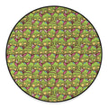 Cute Zombie Pattern Print Round Floor Mat