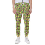 Cute Zombie Pattern Print Scuba Joggers
