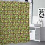 Cute Zombie Pattern Print Shower Curtain