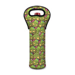 Cute Zombie Pattern Print Single Neoprene Wine Tote