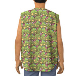 Cute Zombie Pattern Print Sleeveless Baseball Jersey