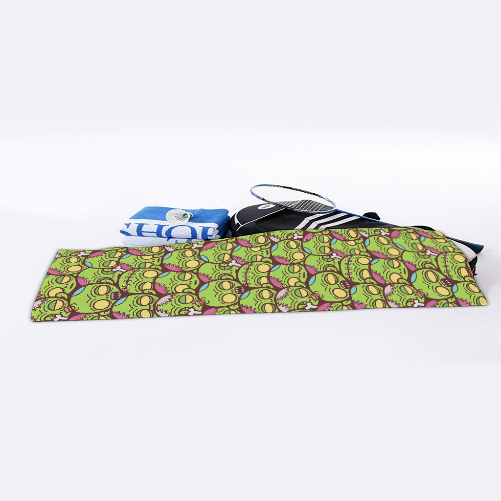 Cute Zombie Pattern Print Sports Towel