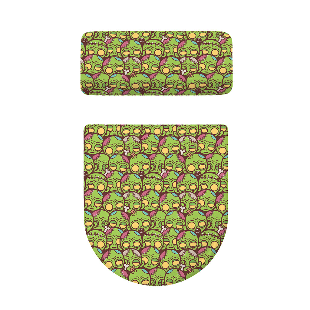 Cute Zombie Pattern Print Toilet Lid And Tank Cover Set