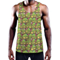 Cute Zombie Pattern Print Men's Workout Tank Top