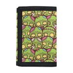 Cute Zombie Pattern Print Trifold Wallet