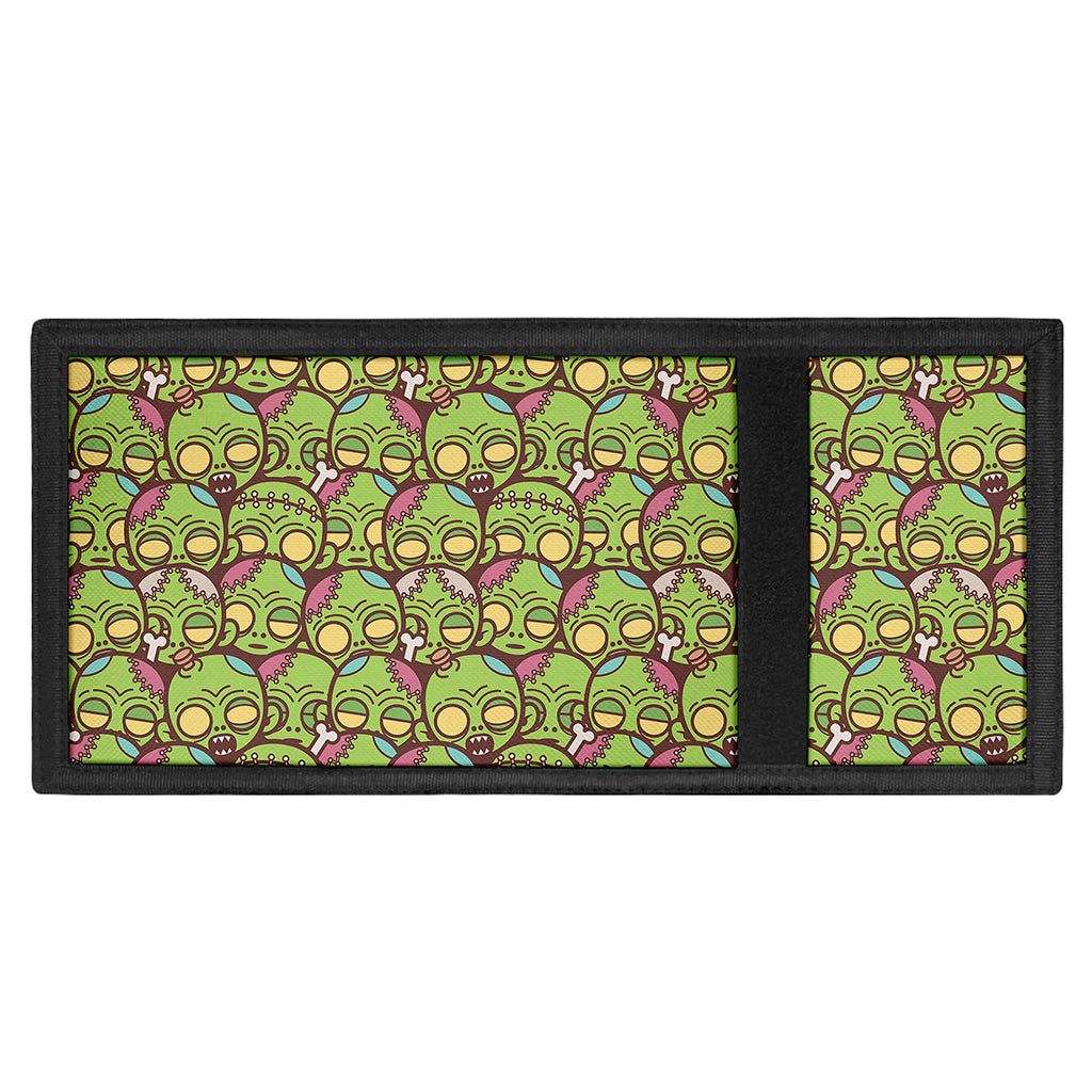 Cute Zombie Pattern Print Trifold Wallet