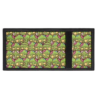 Cute Zombie Pattern Print Trifold Wallet