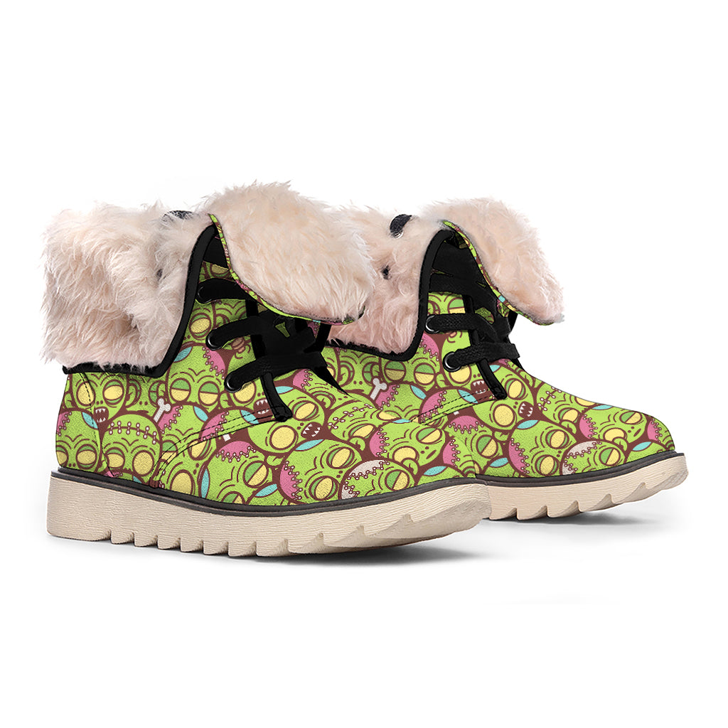 Cute Zombie Pattern Print Winter Boots
