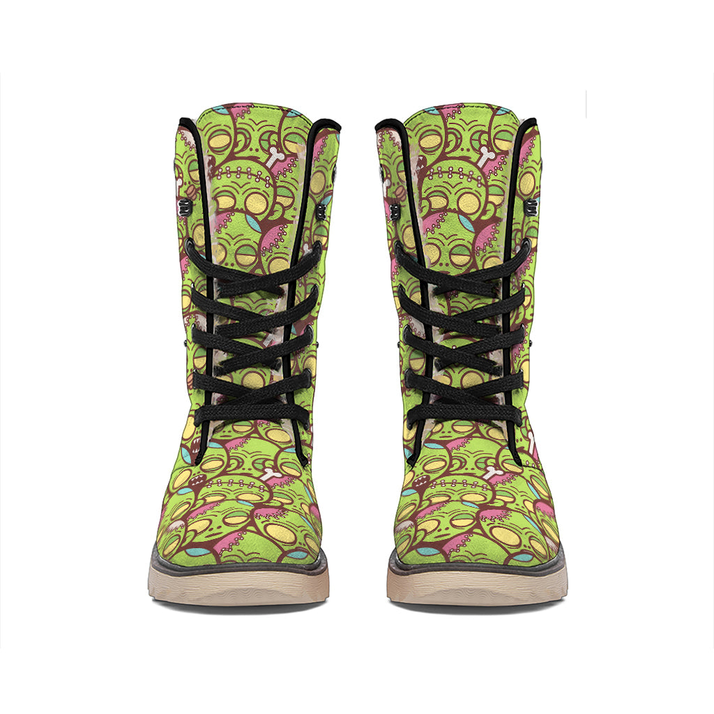 Cute Zombie Pattern Print Winter Boots