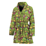 Cute Zombie Pattern Print Women's Bathrobe