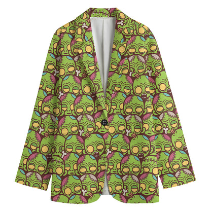 Cute Zombie Pattern Print Women's Blazer